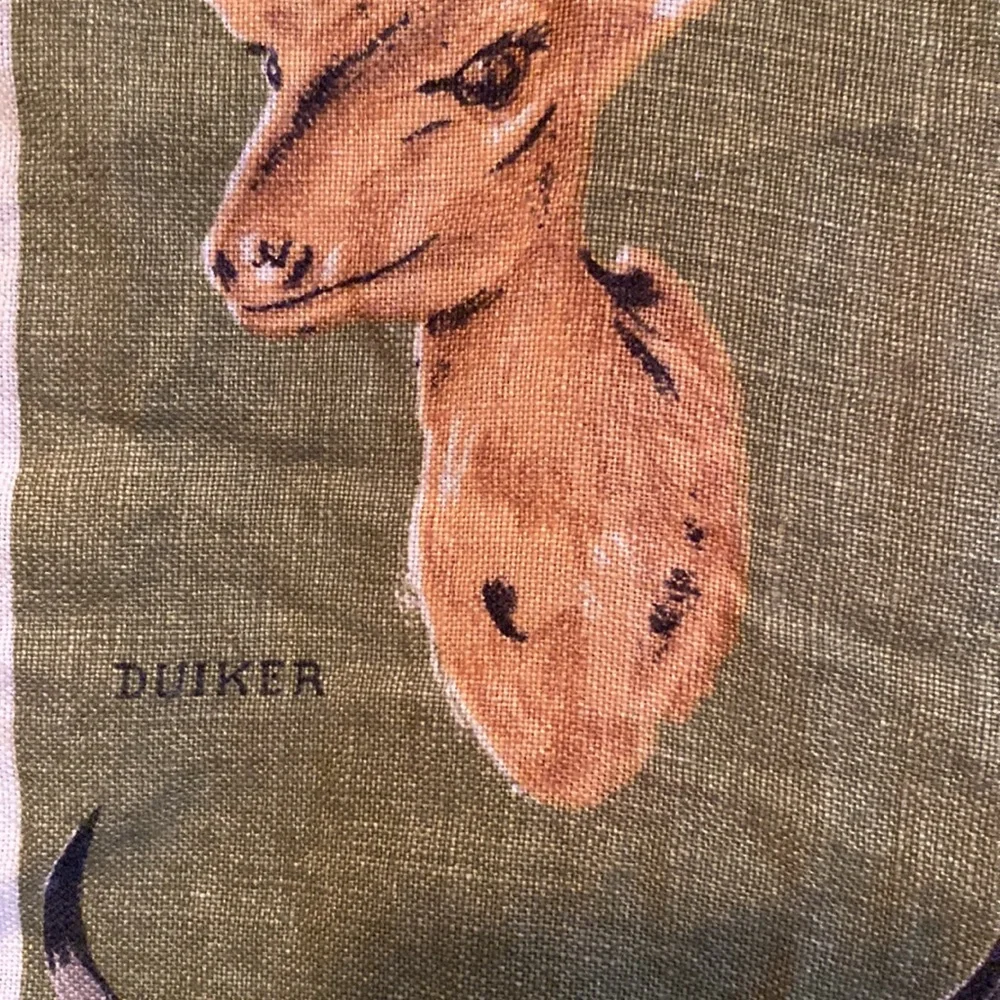 Irish linen towel wild life safari animals